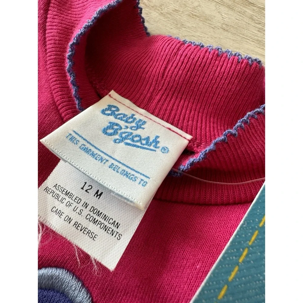 Oshkosh VINTAGE Baby B'gosh sweatshirt NEW Tags Size‎ 12 months PINK